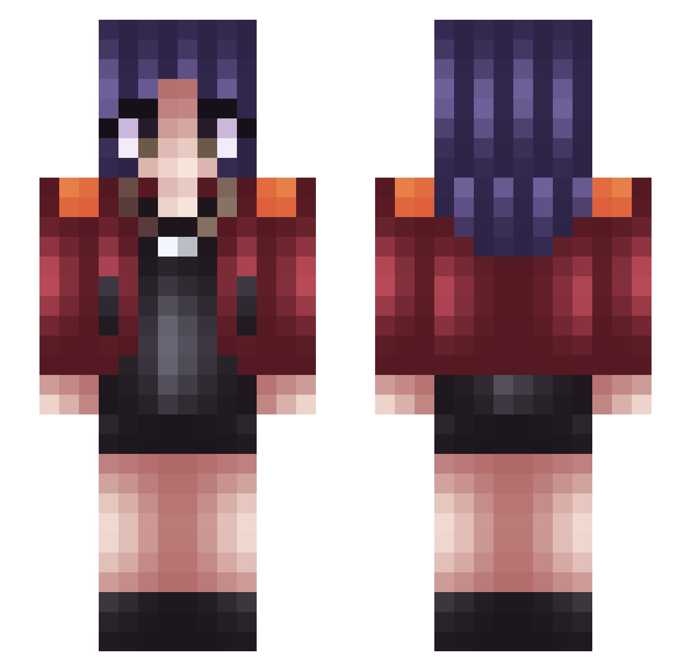_ZeroRei_ Minecraft skin, front and back view