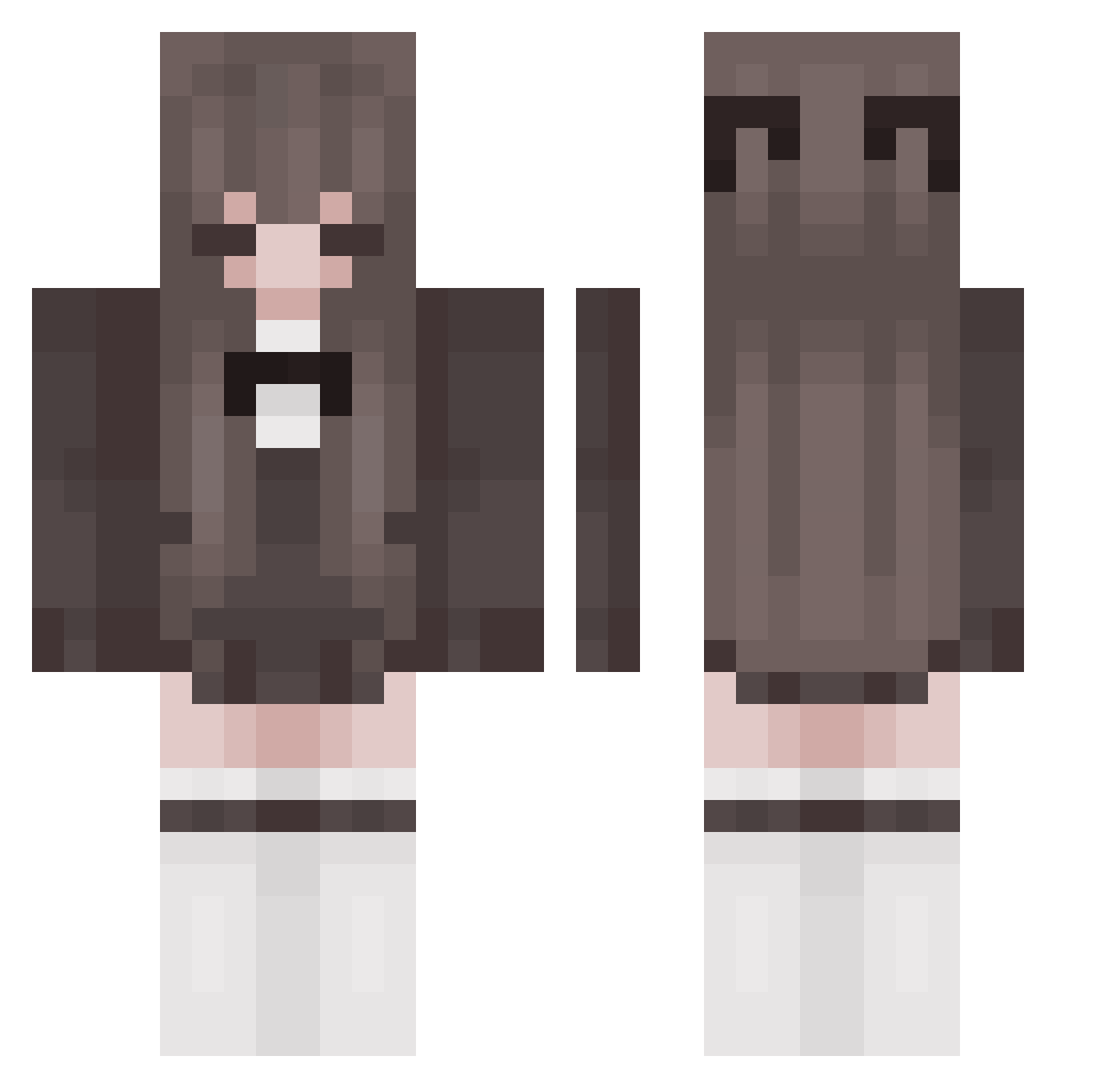 qwqxanna Minecraft skin, front and back view