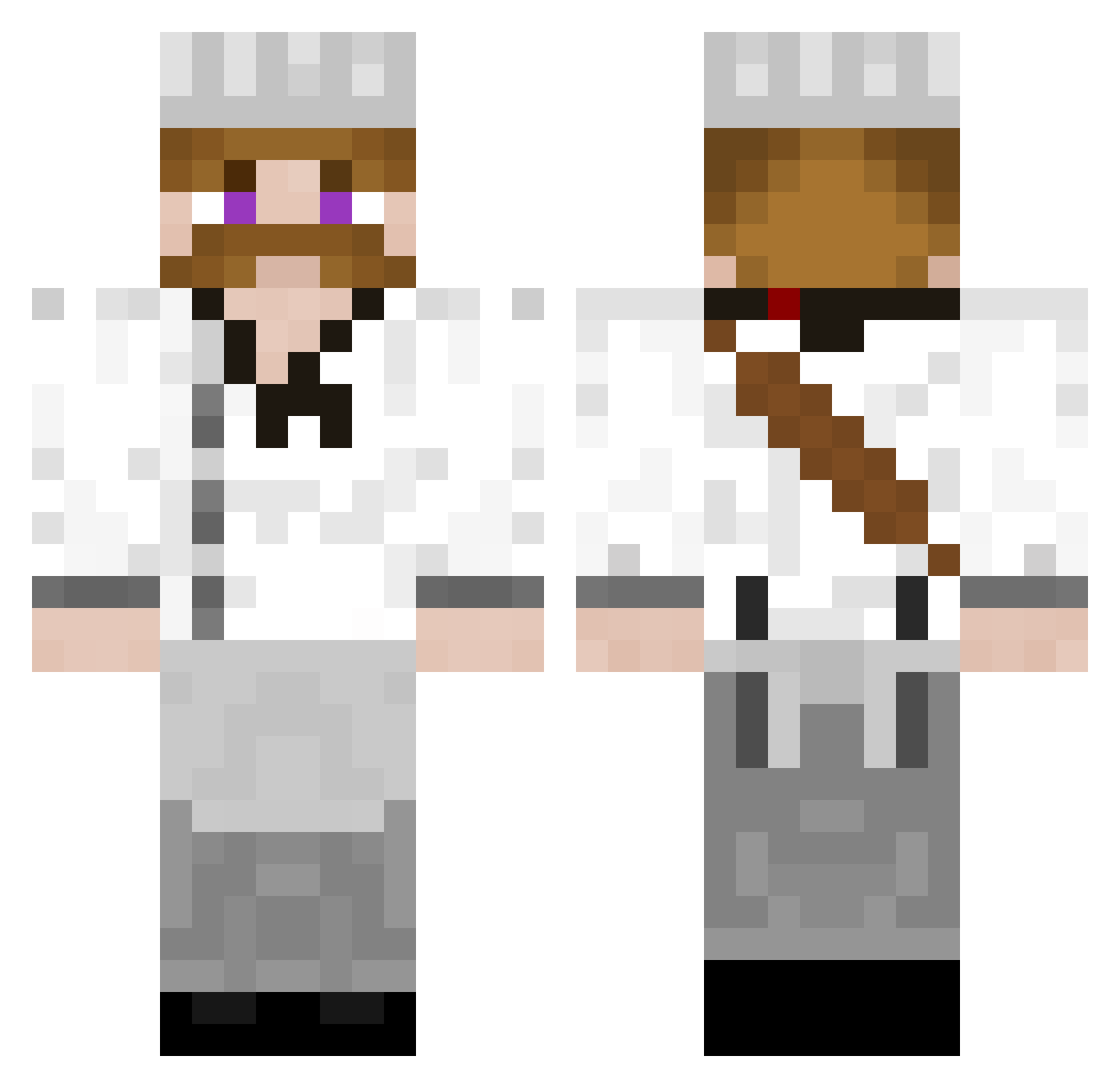 breadthebaker21 Minecraft skin, front and back view