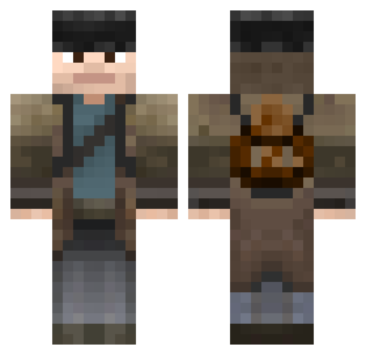 Soldeera Minecraft skin, front and back view