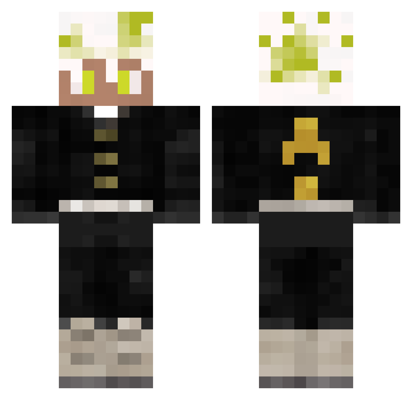 Bl4cK_Synix Minecraft skin, front and back view