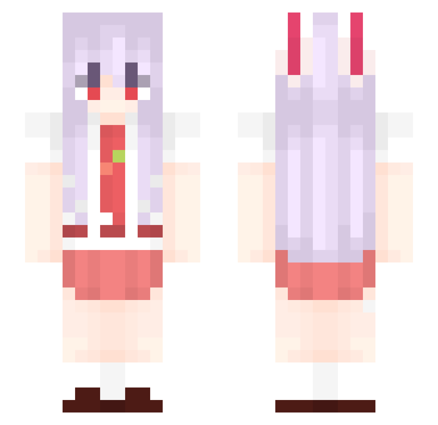 Bear27300 Minecraft skin, front and back view