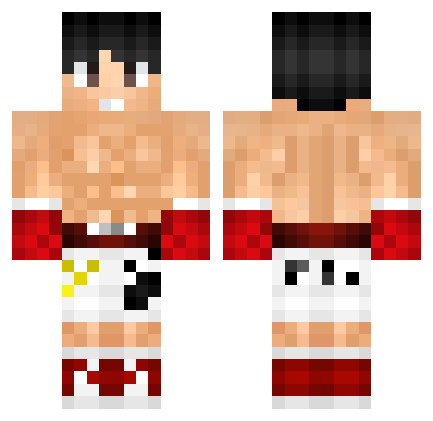 Benjarigo22 Minecraft skin, front and back view