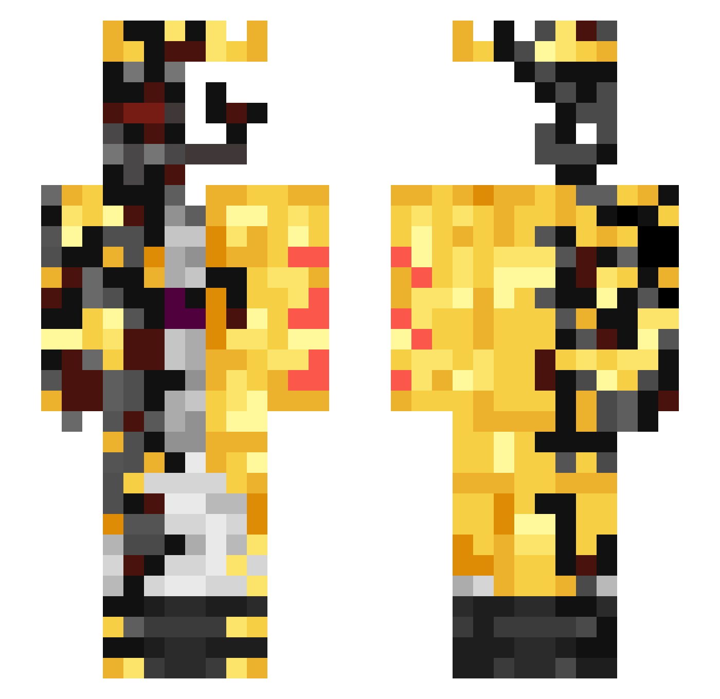 Nexus00_ Minecraft skin, front and back view