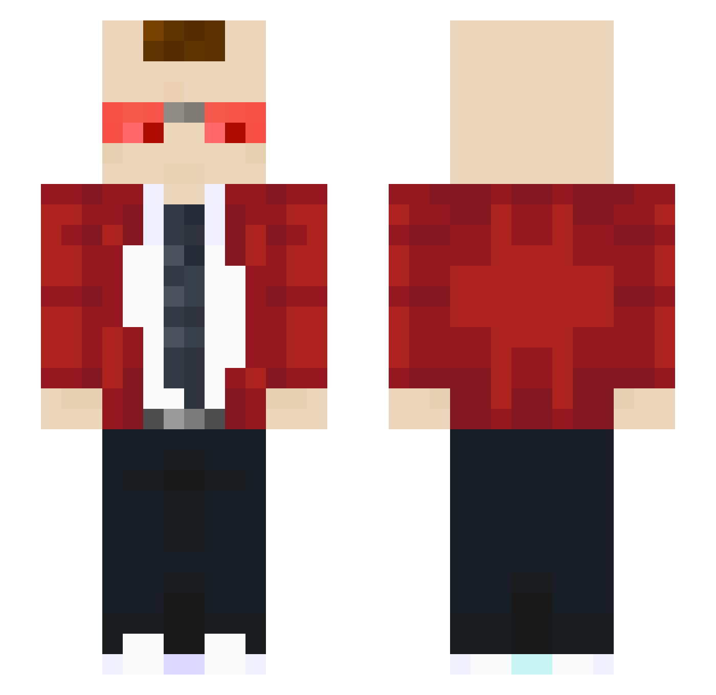 k4schwa Minecraft skin, front and back view
