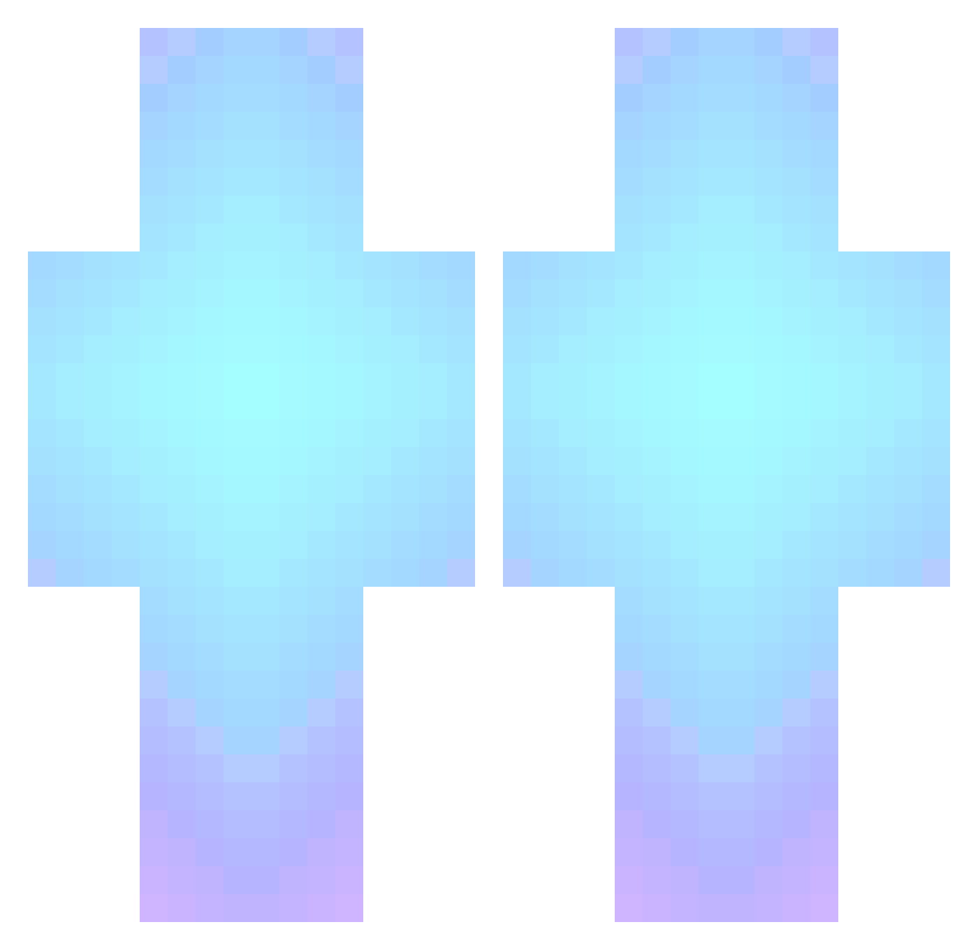 SpectrumPile Minecraft skin, front and back view