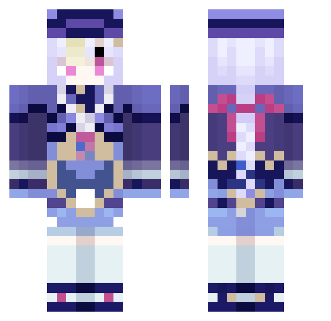 Guest538 Minecraft skin, front and back view