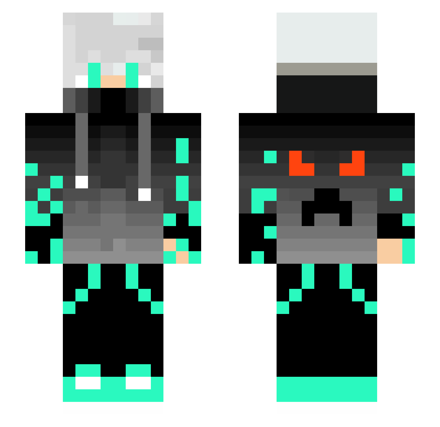 Bobbi Minecraft skin, front and back view