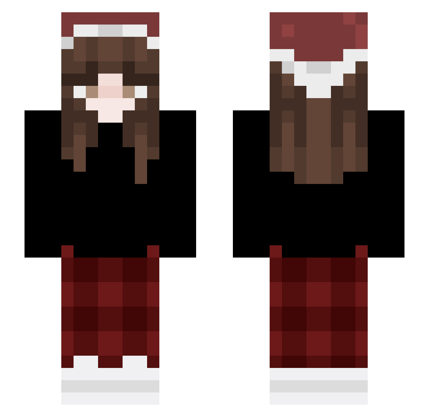 T0high Minecraft skin, front and back view