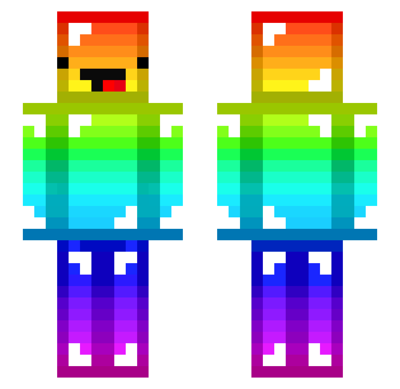 Vathein Minecraft skin, front and back view