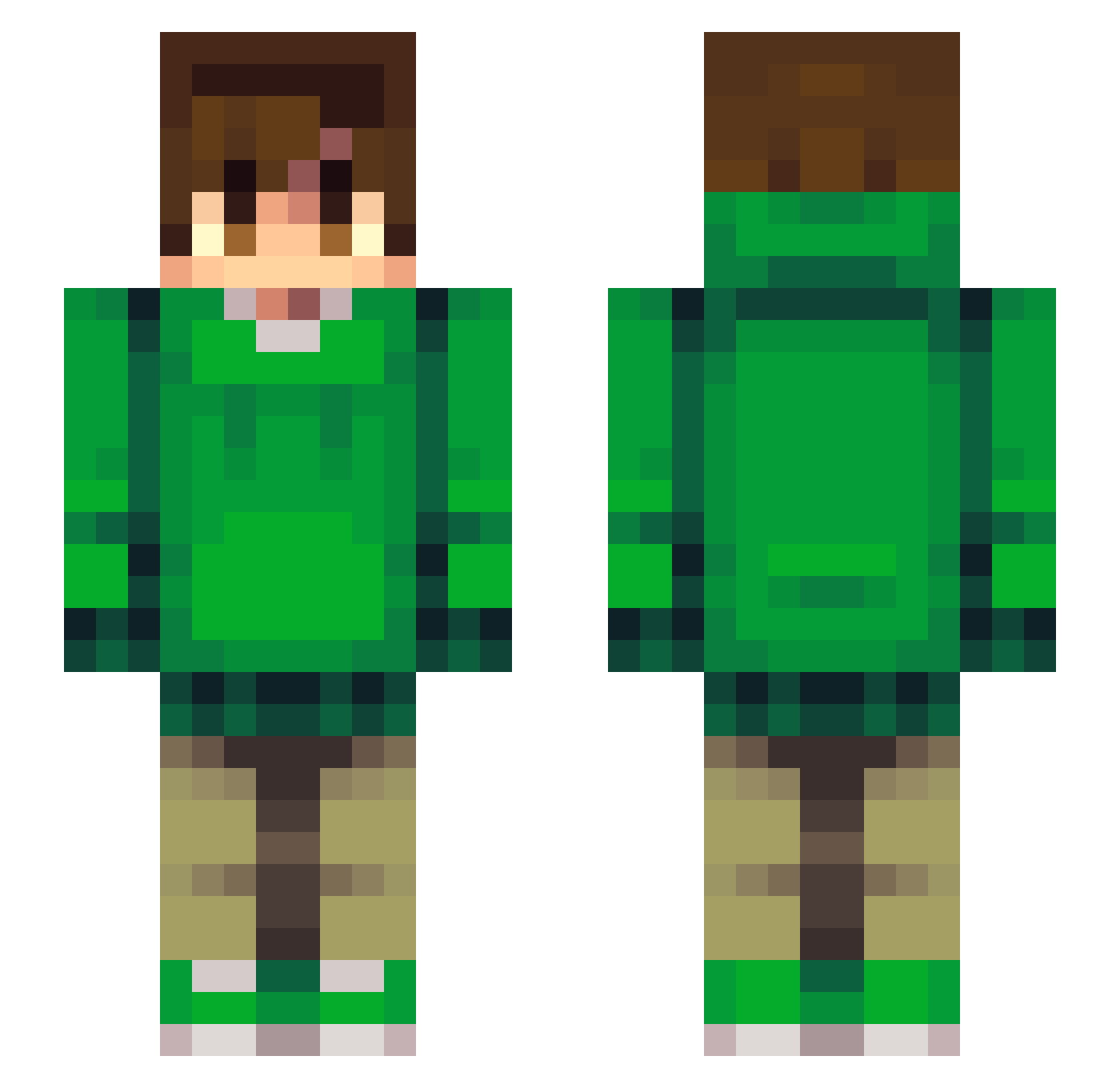 Alejandro_98 Minecraft skin, front and back view