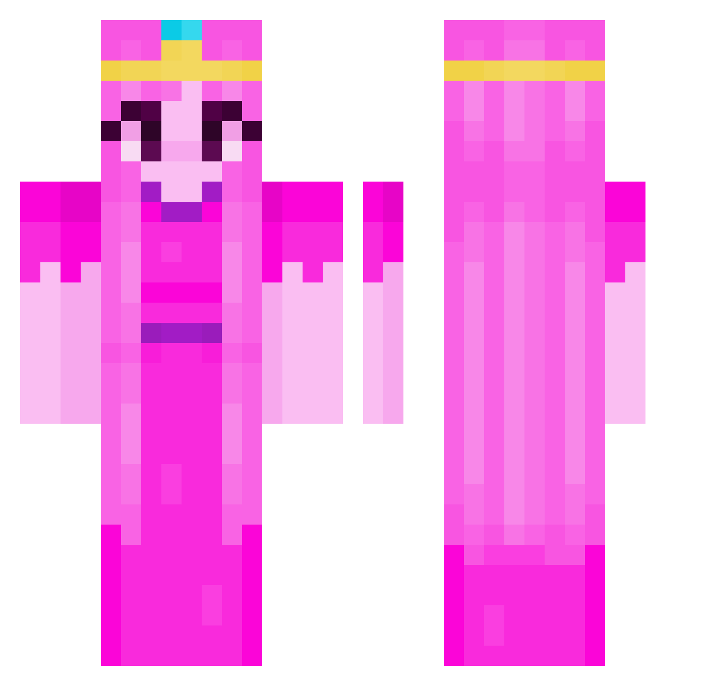 Mij0ne Minecraft skin, front and back view