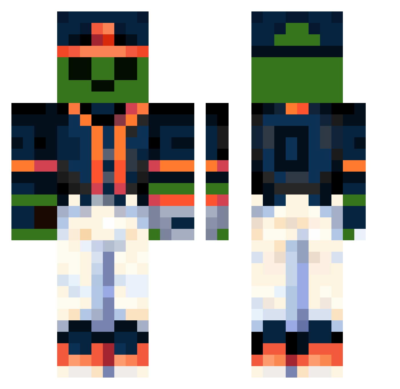Logicsin Minecraft skin, front and back view