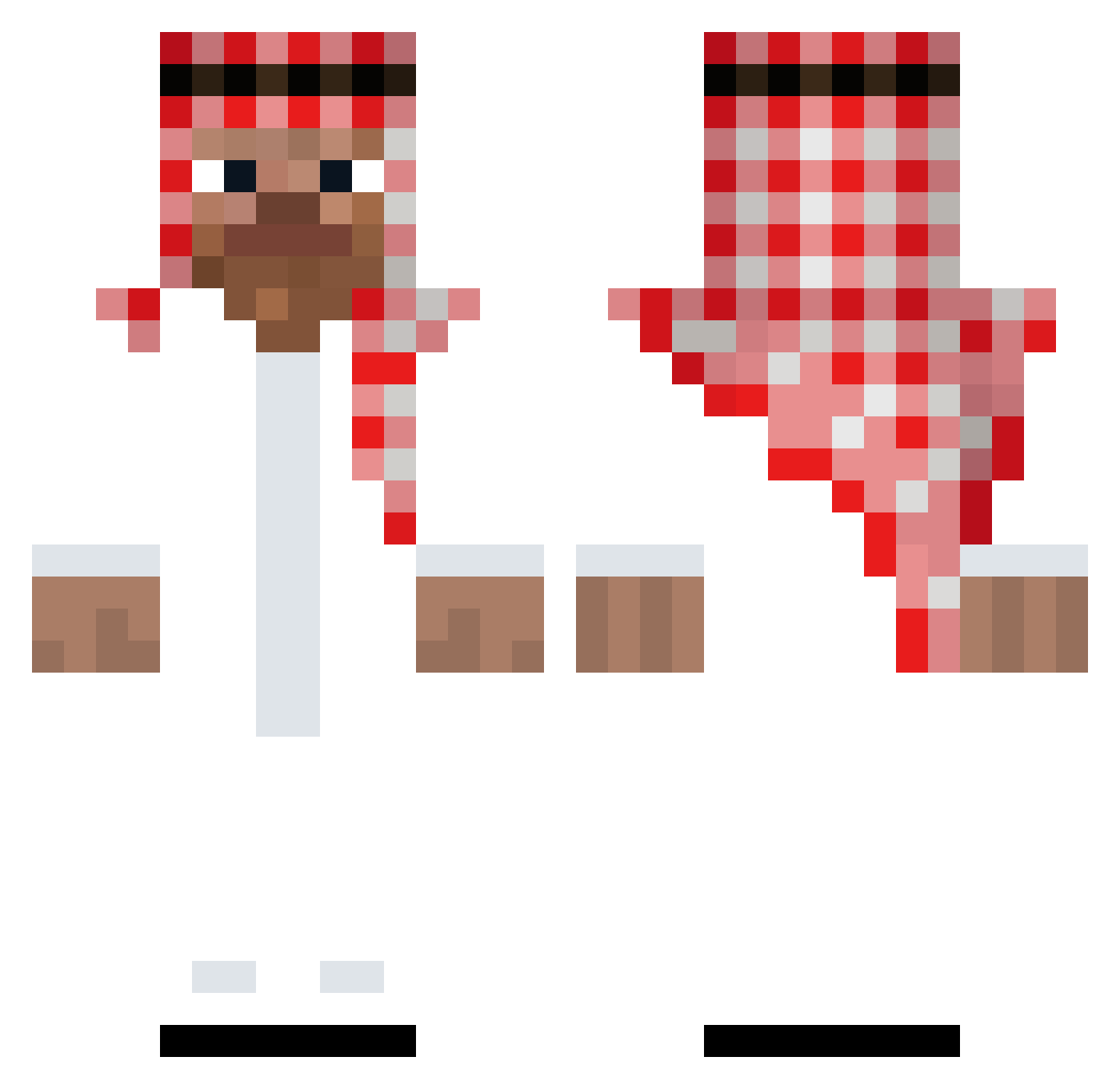 yg67 Minecraft skin, front and back view