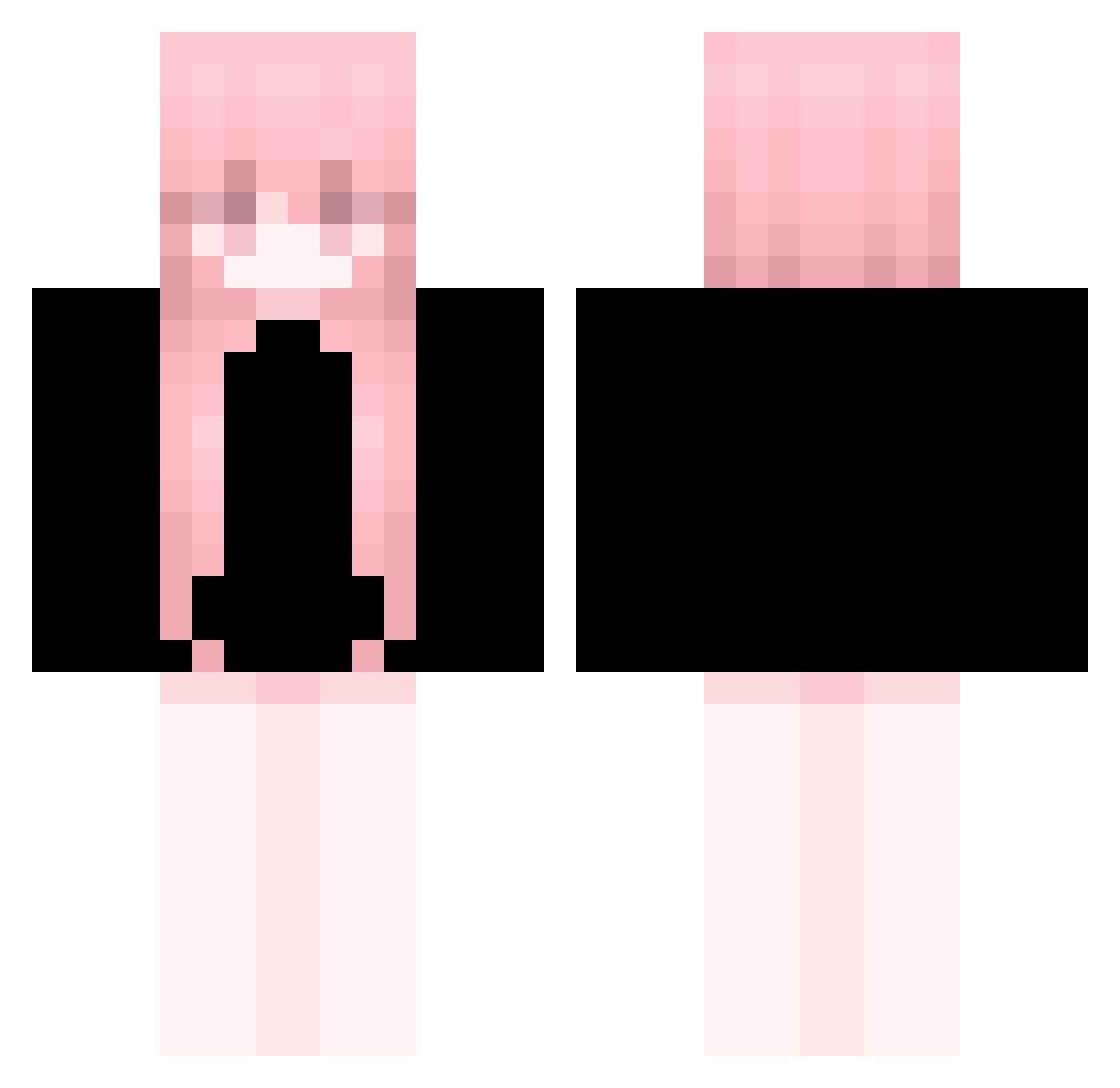Dragoniarz Minecraft skin, front and back view