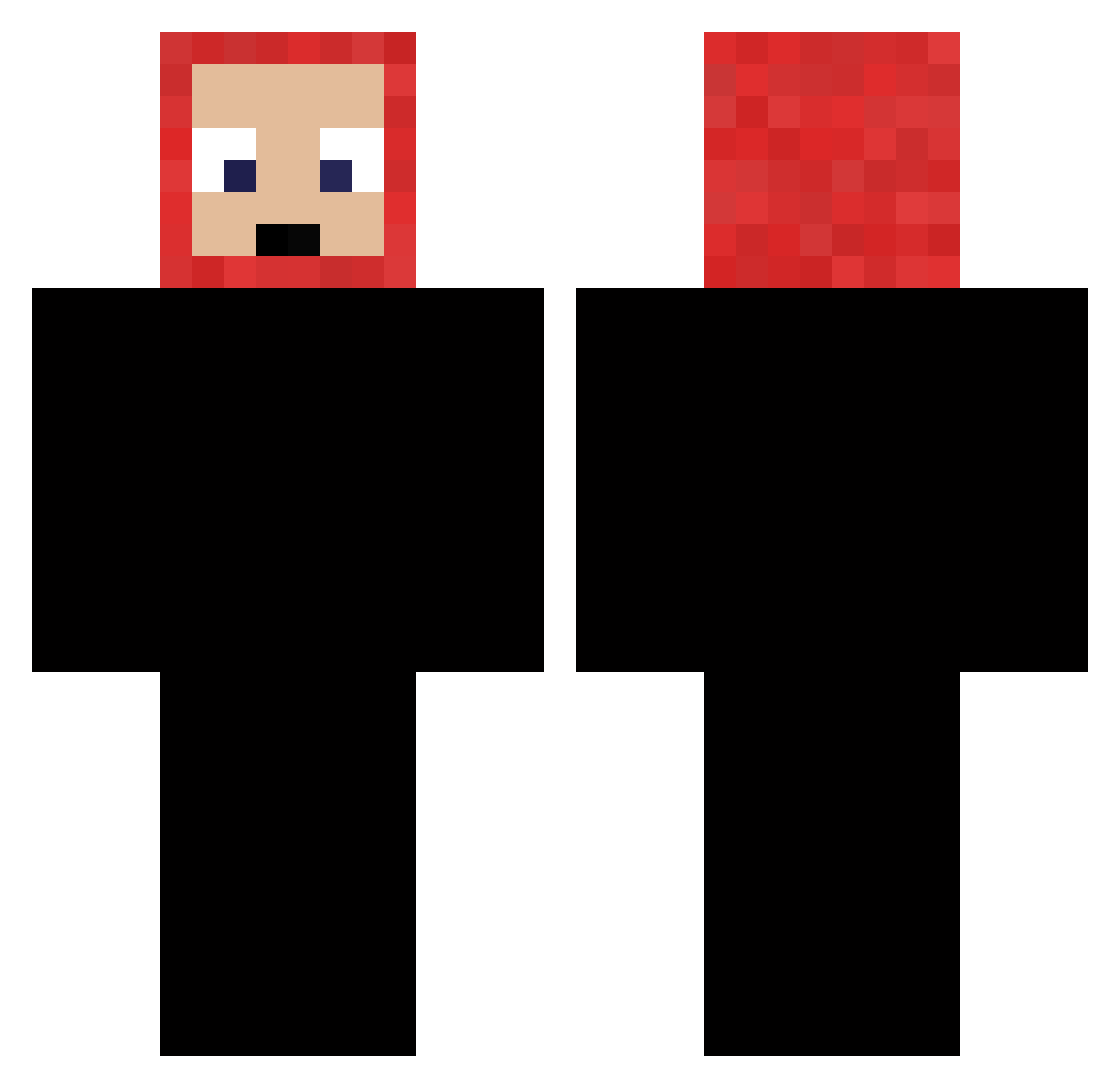 striga Minecraft skin, front and back view