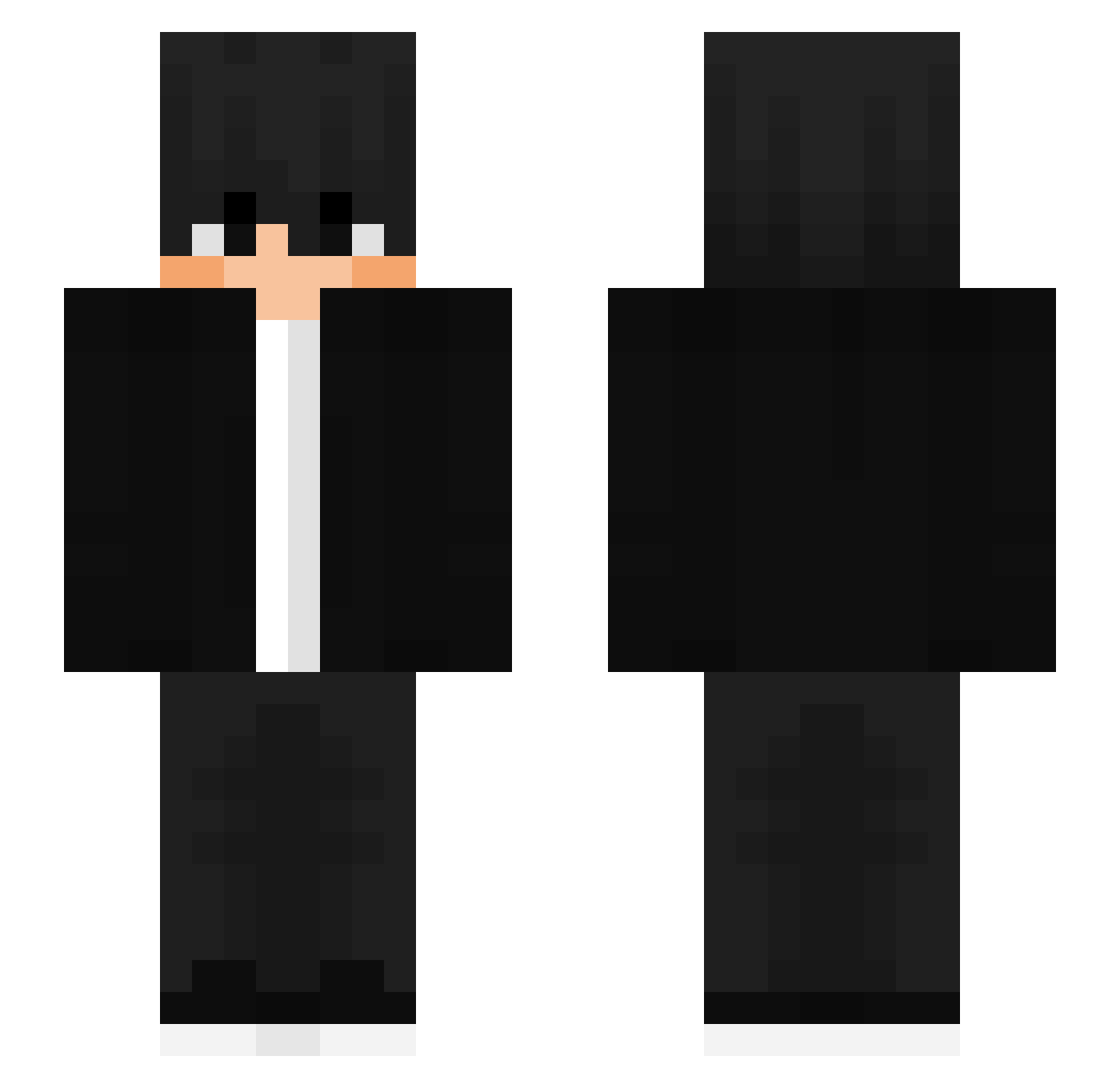 yttos Minecraft skin, front and back view