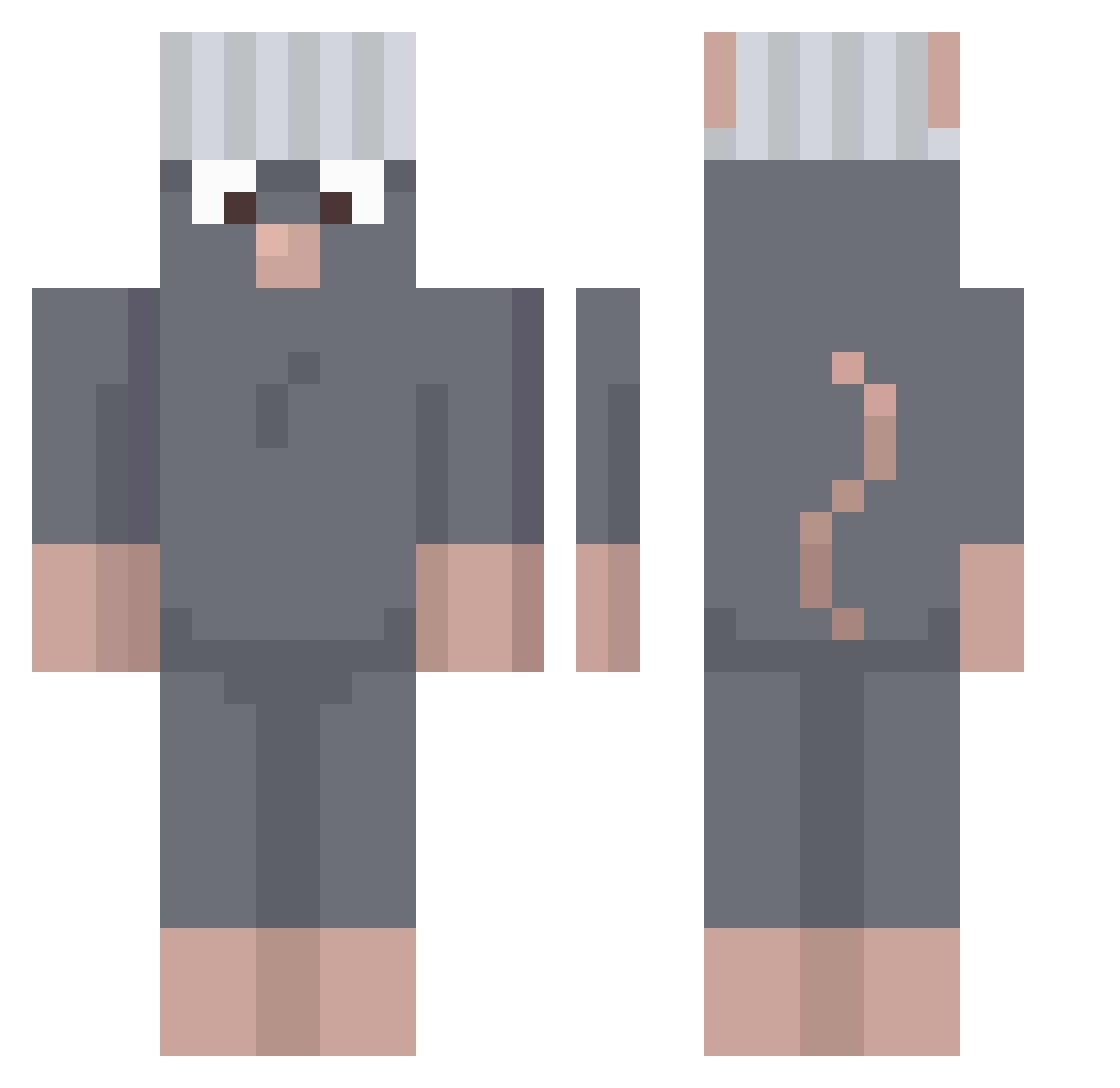 Love_Bot7 Minecraft skin, front and back view