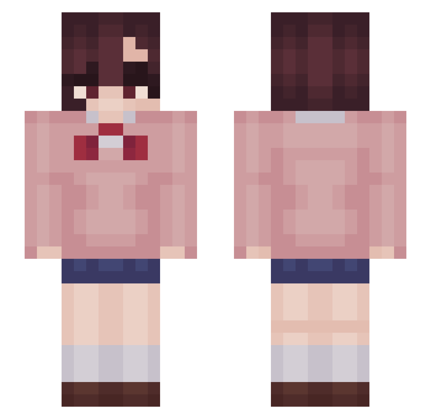 ztoobs Minecraft skin, front and back view