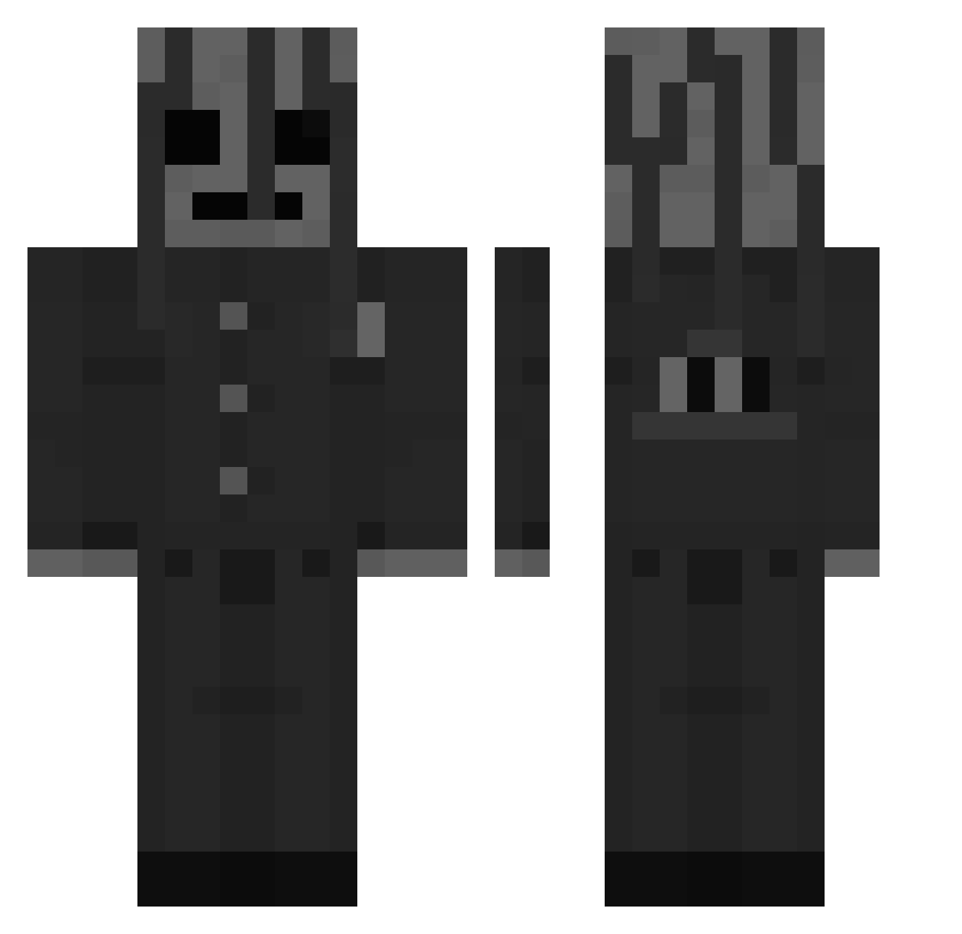 Posticous Minecraft skin, front and back view