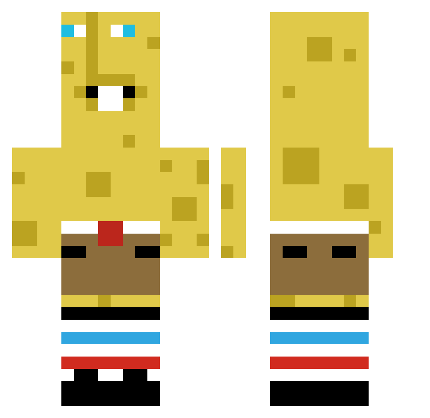 Temj1k Minecraft skin, front and back view