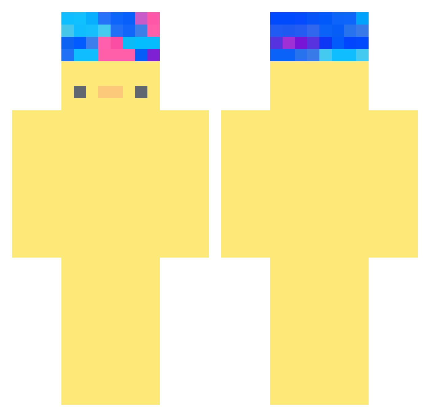 Sjn1219 Minecraft skin, front and back view