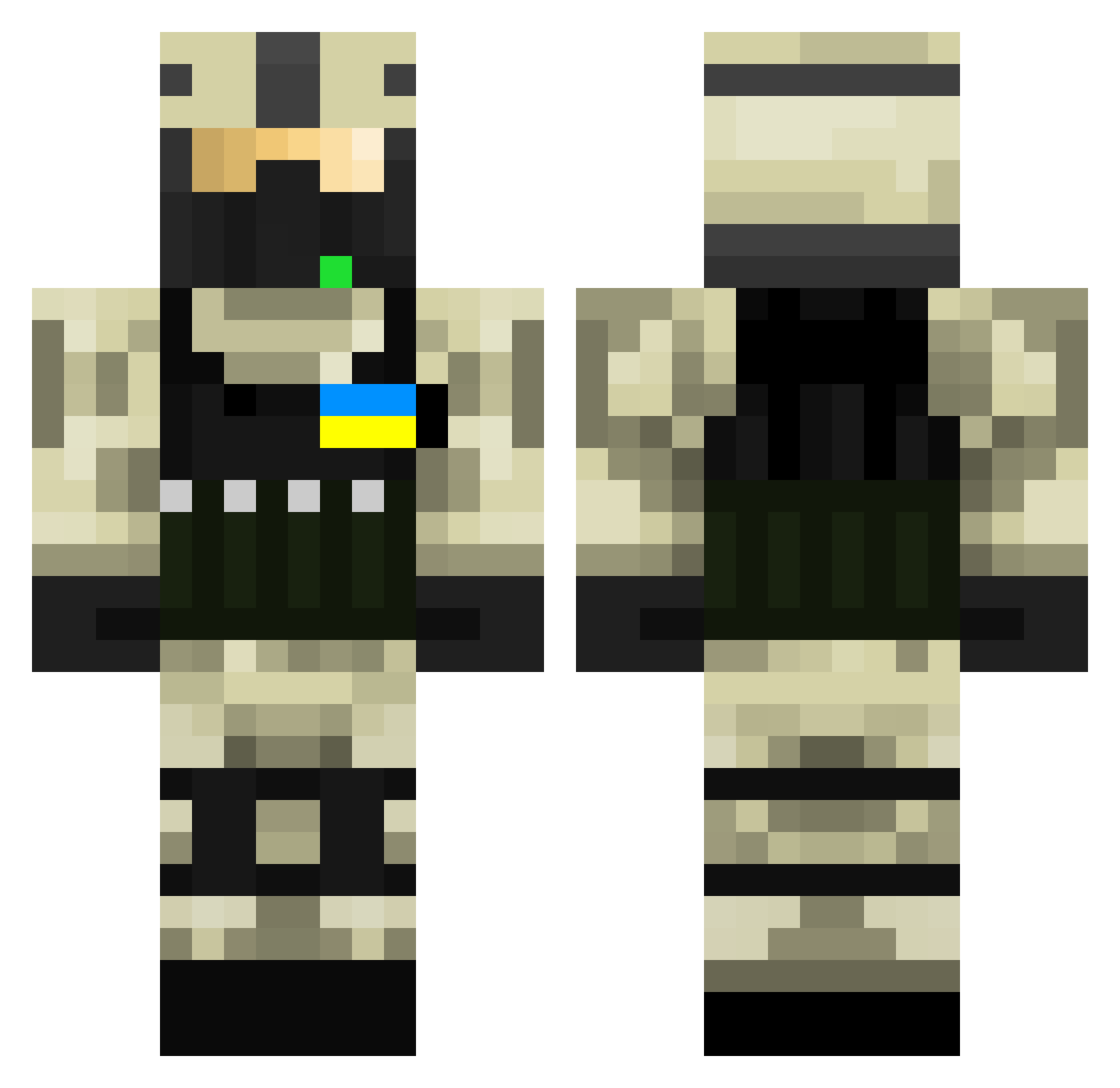 Arthur_pdf Minecraft skin, front and back view