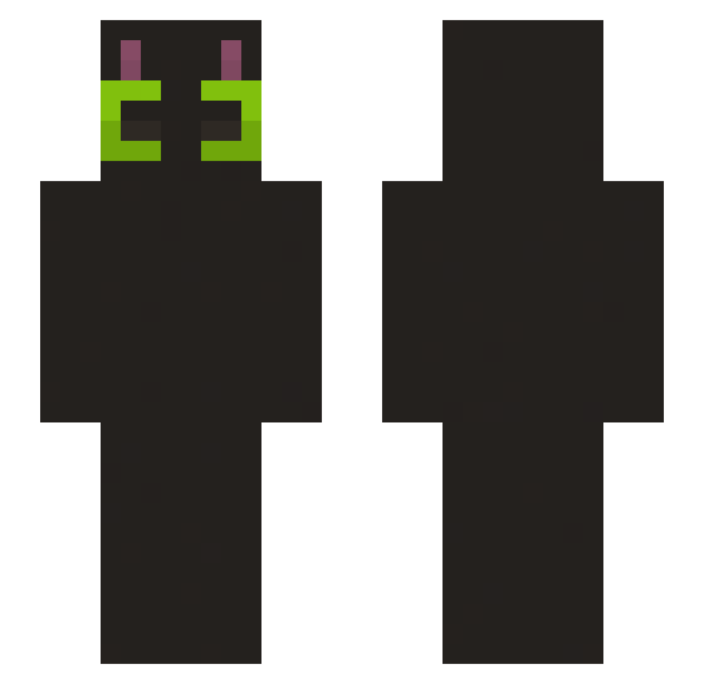 susbuckarooboi39 Minecraft skin, front and back view