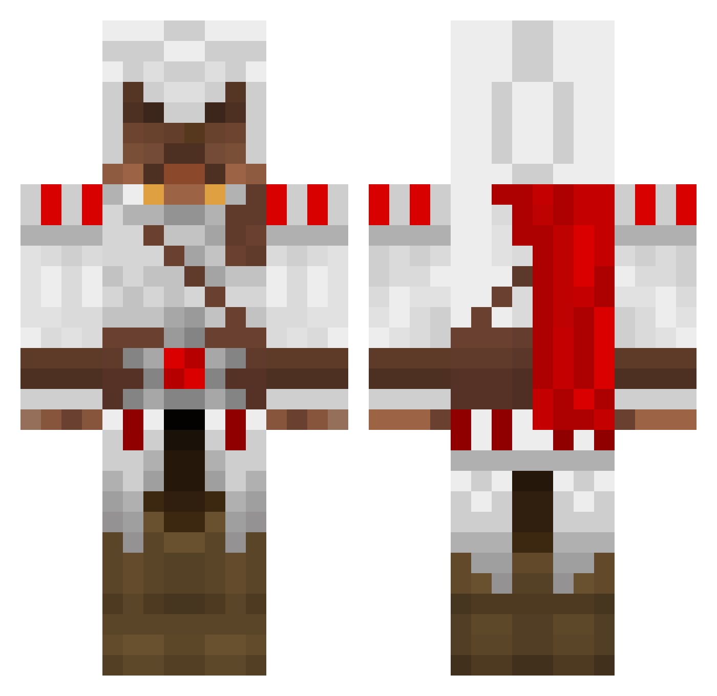 Samurai003 Minecraft skin, front and back view