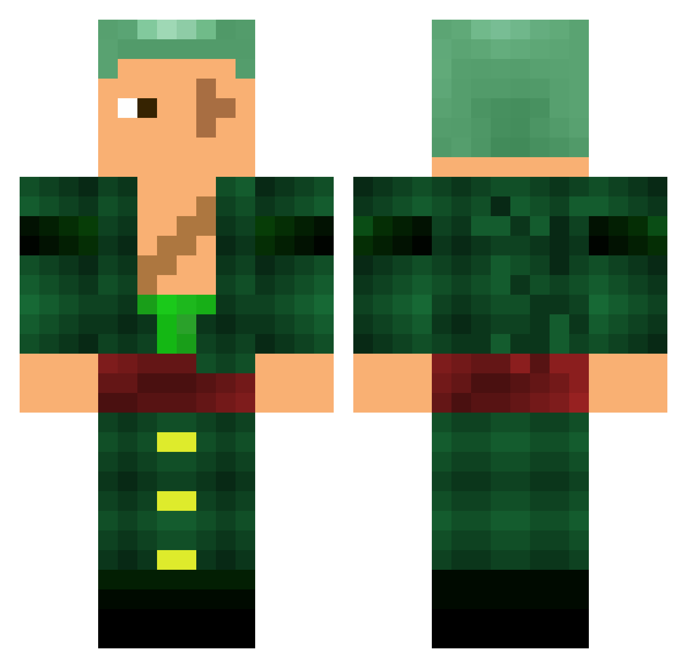NadineMbah Minecraft skin, front and back view