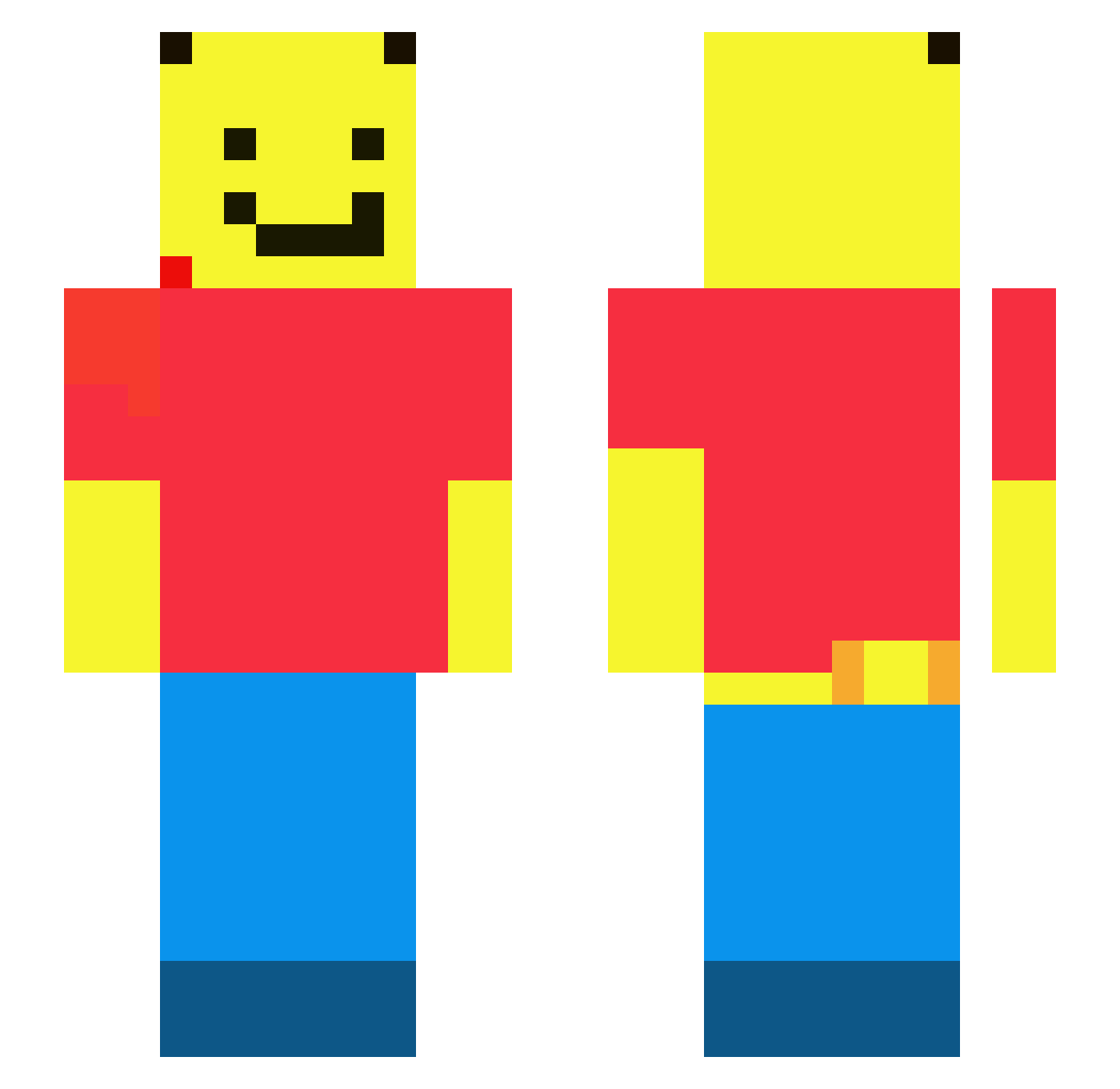 TheJettForce Minecraft skin, front and back view