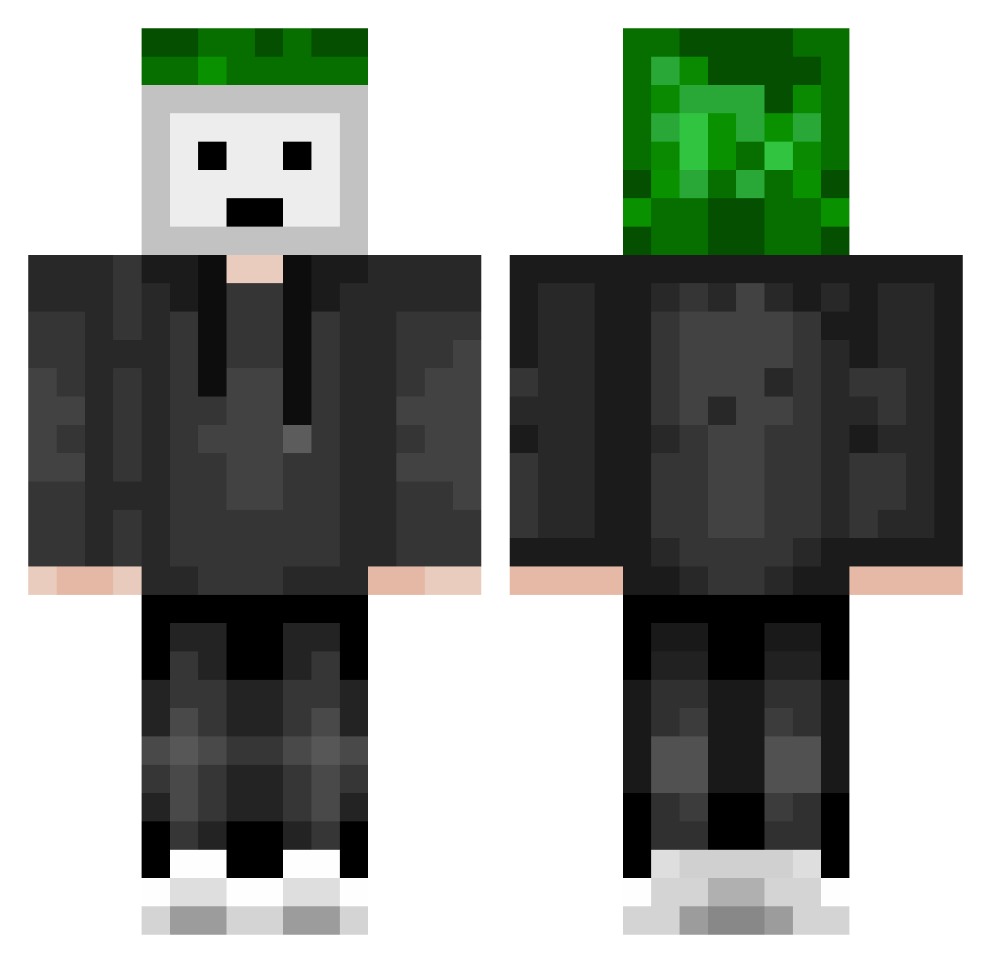 G4pson Minecraft skin, front and back view