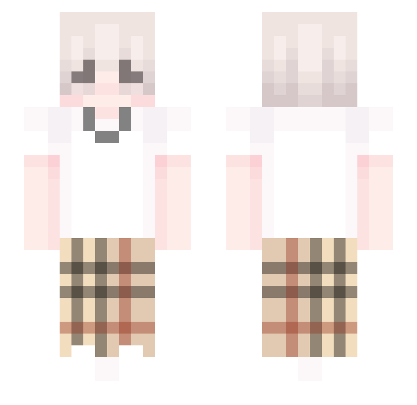 Boncha_VN Minecraft skin, front and back view