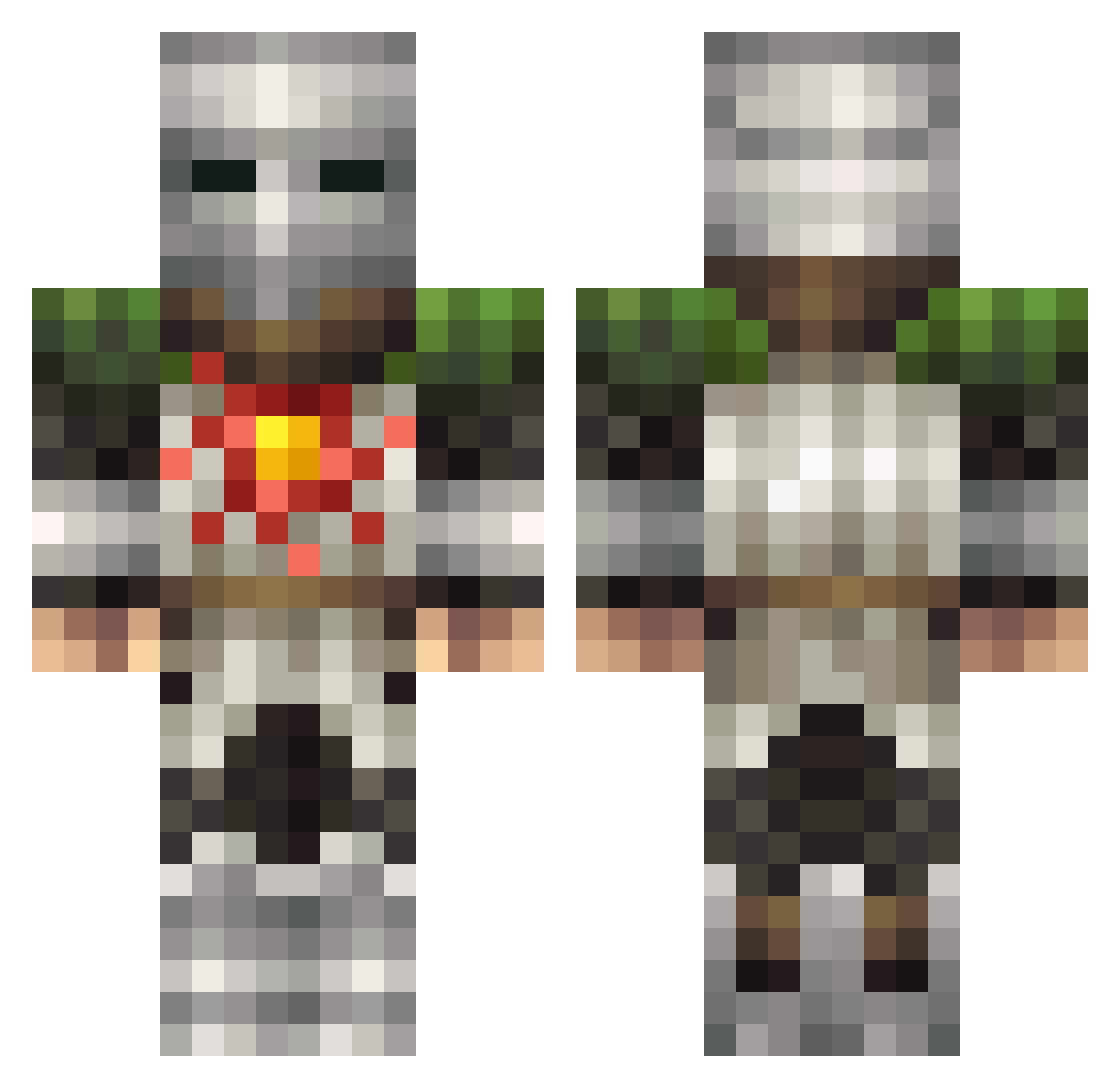 khaledxdxdxd Minecraft skin, front and back view