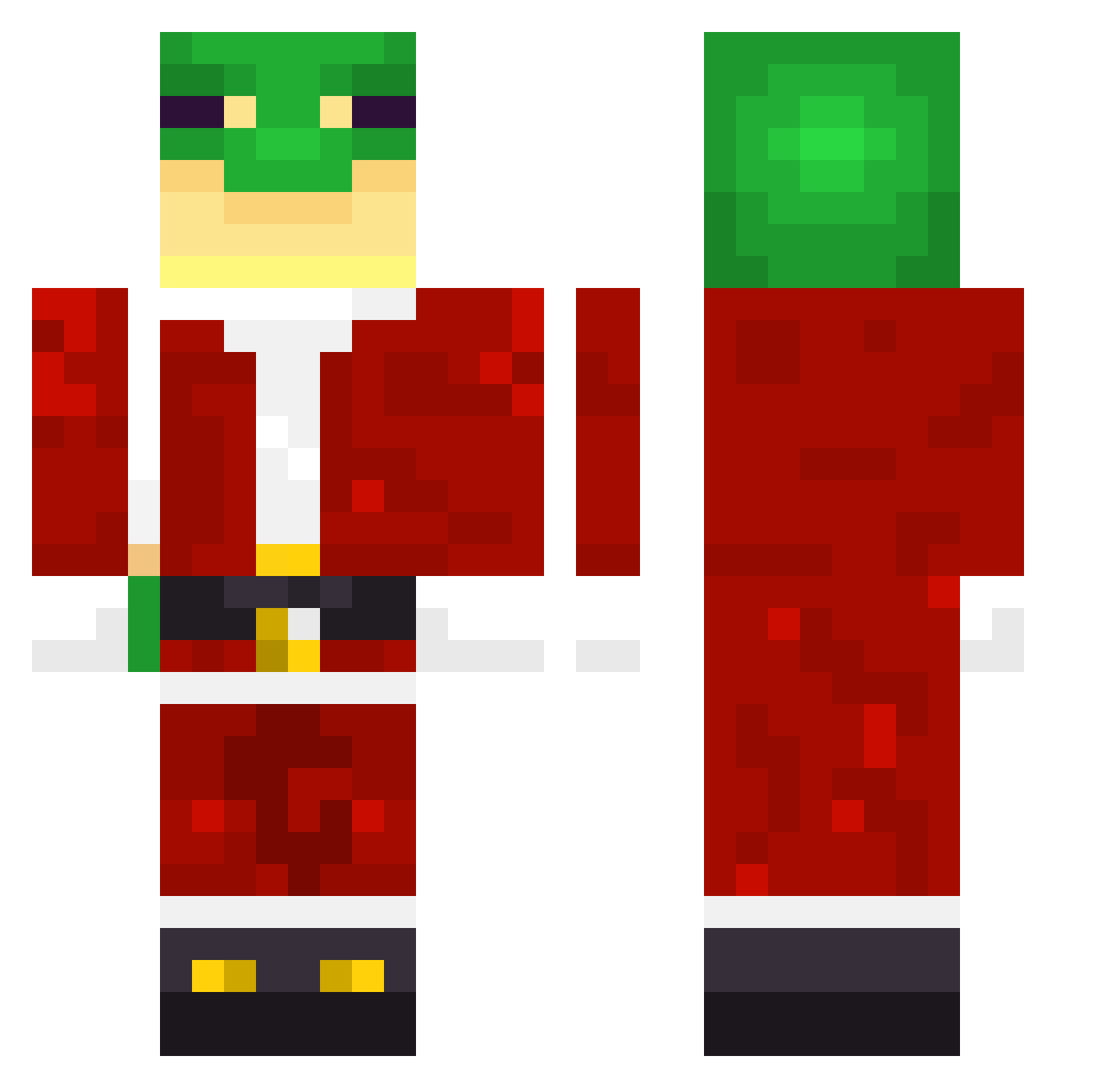 SMURF8 Minecraft skin, front and back view