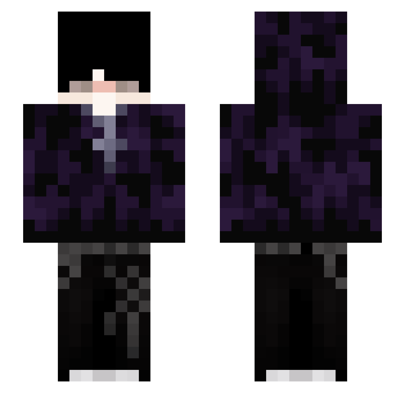 vntSleepy Minecraft skin, front and back view