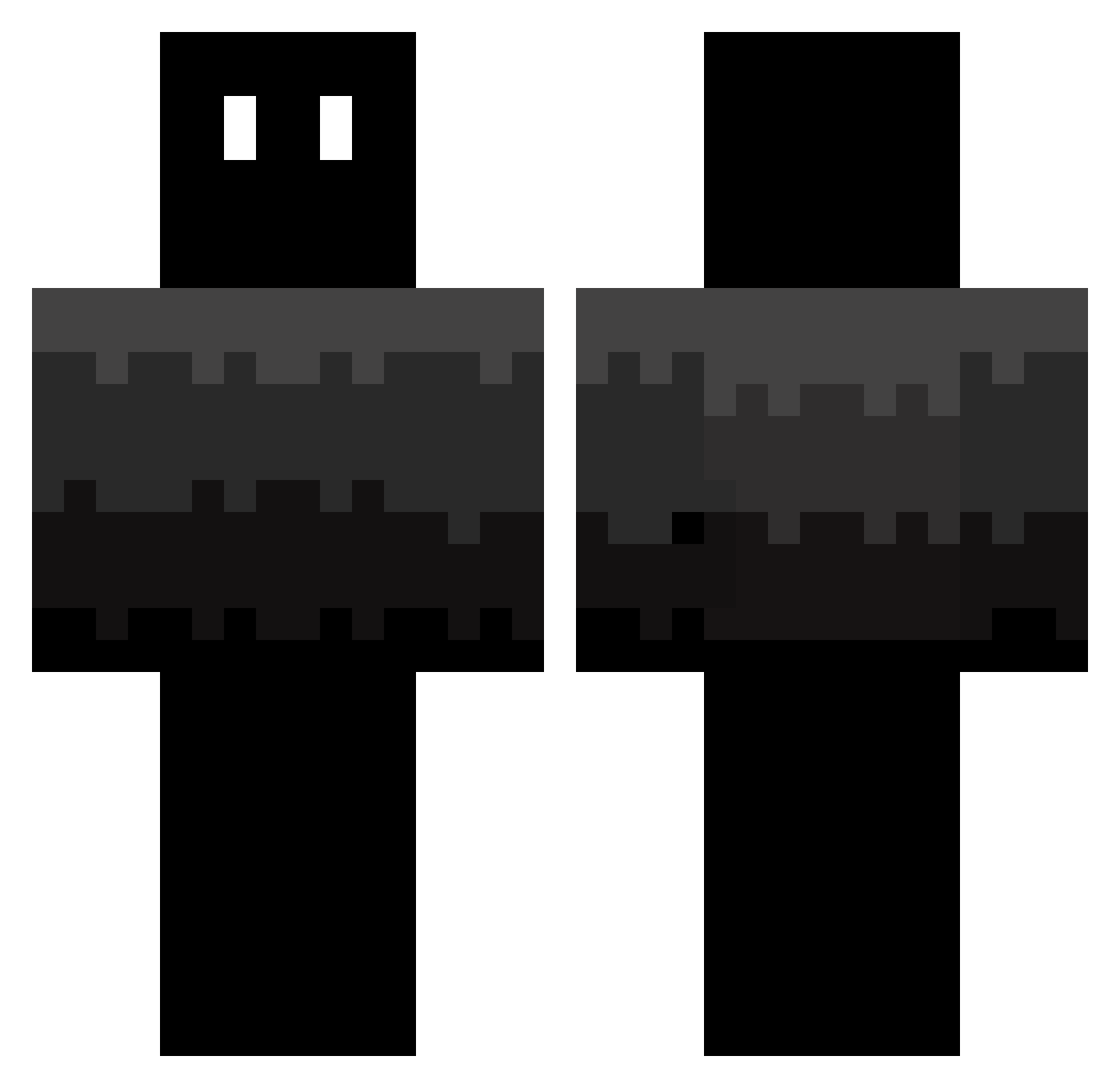 ZSLNT Minecraft skin, front and back view