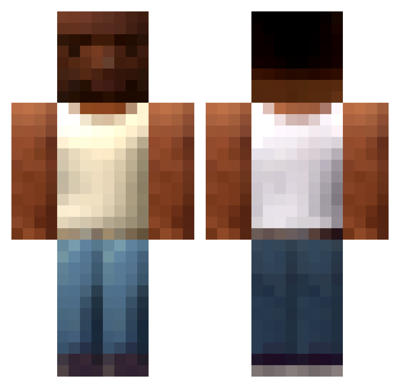 fehpvp_ Minecraft skin, front and back view