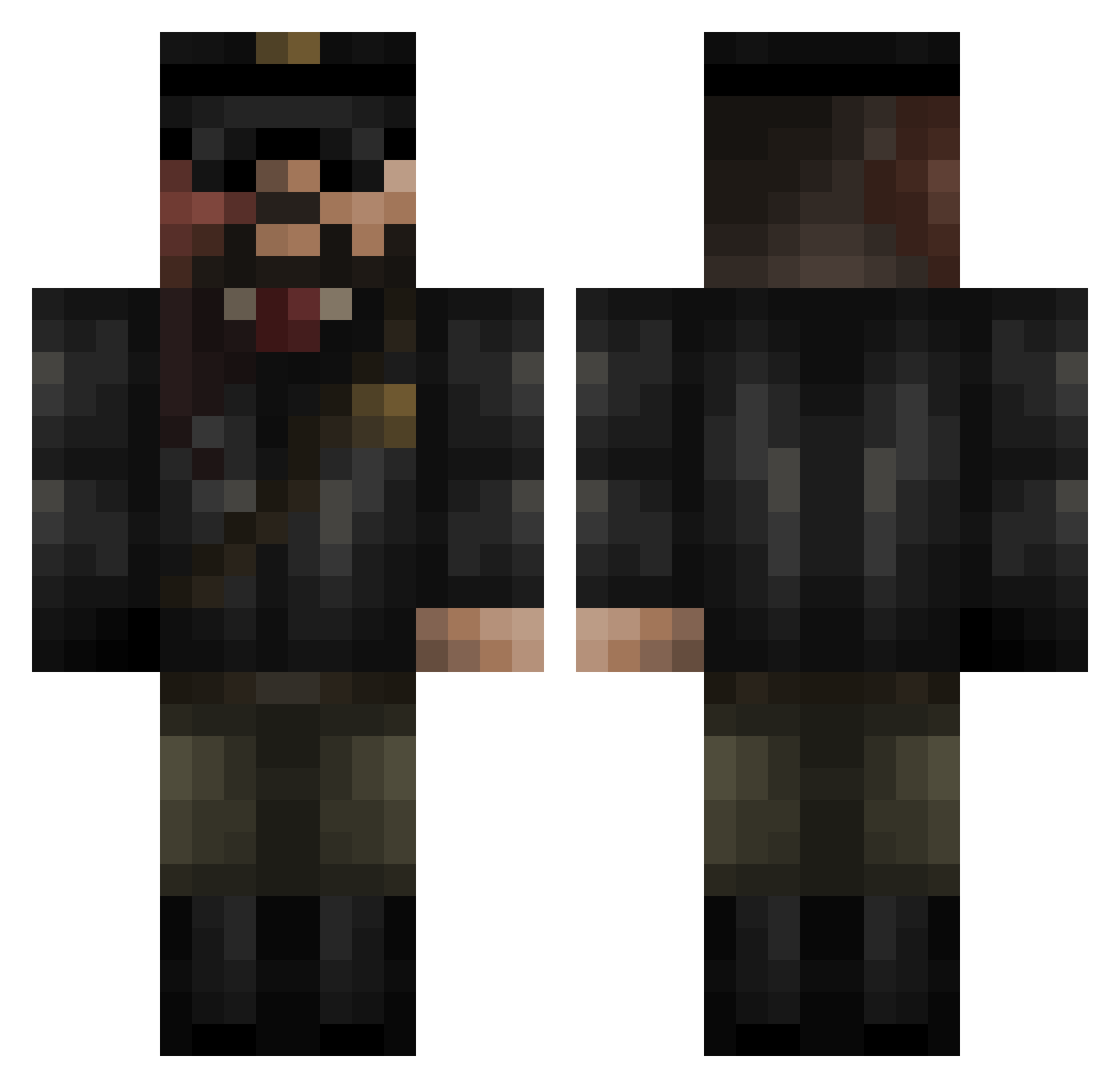Happydude_1 Minecraft skin, front and back view