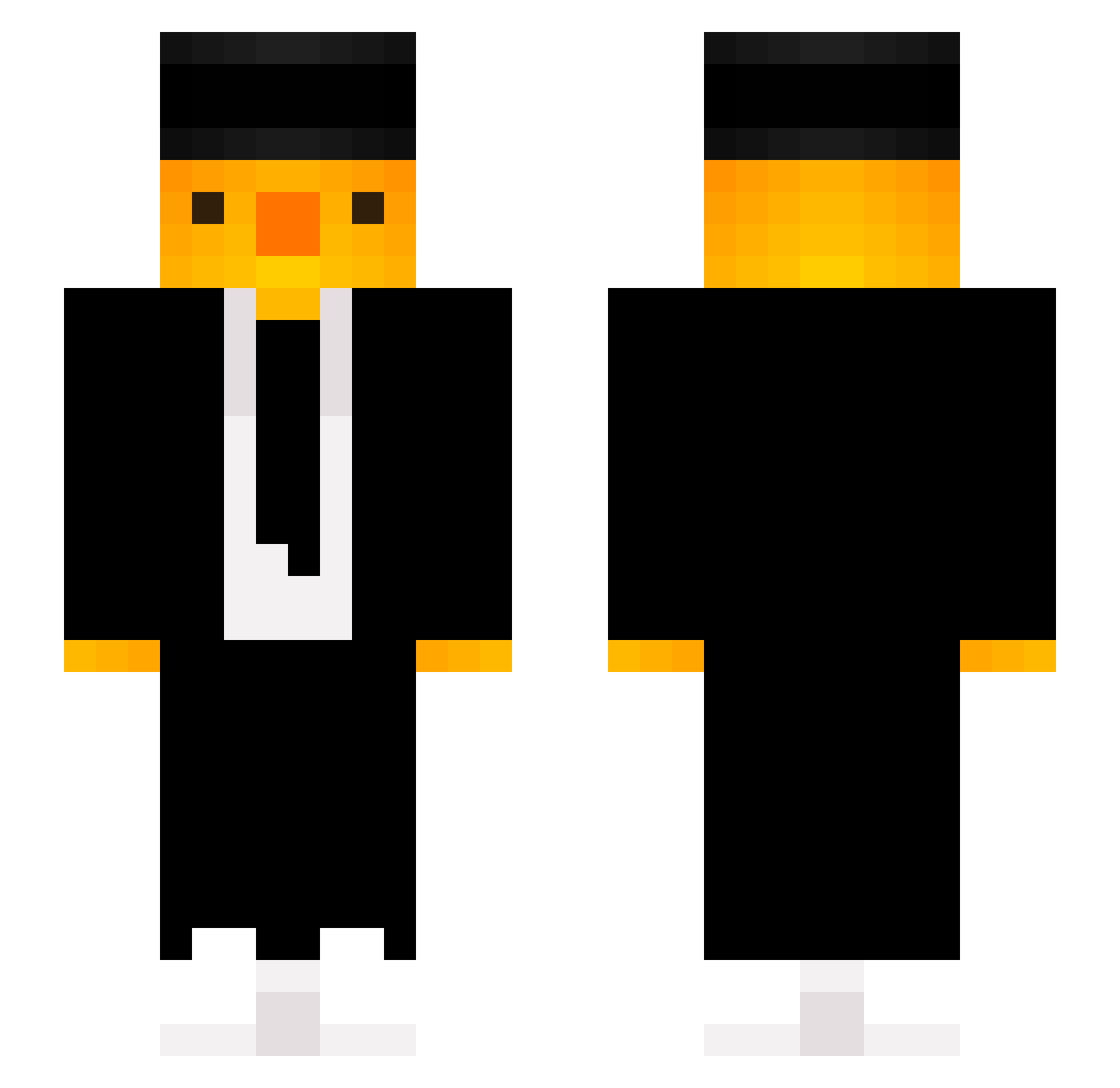 uStrike Minecraft skin, front and back view