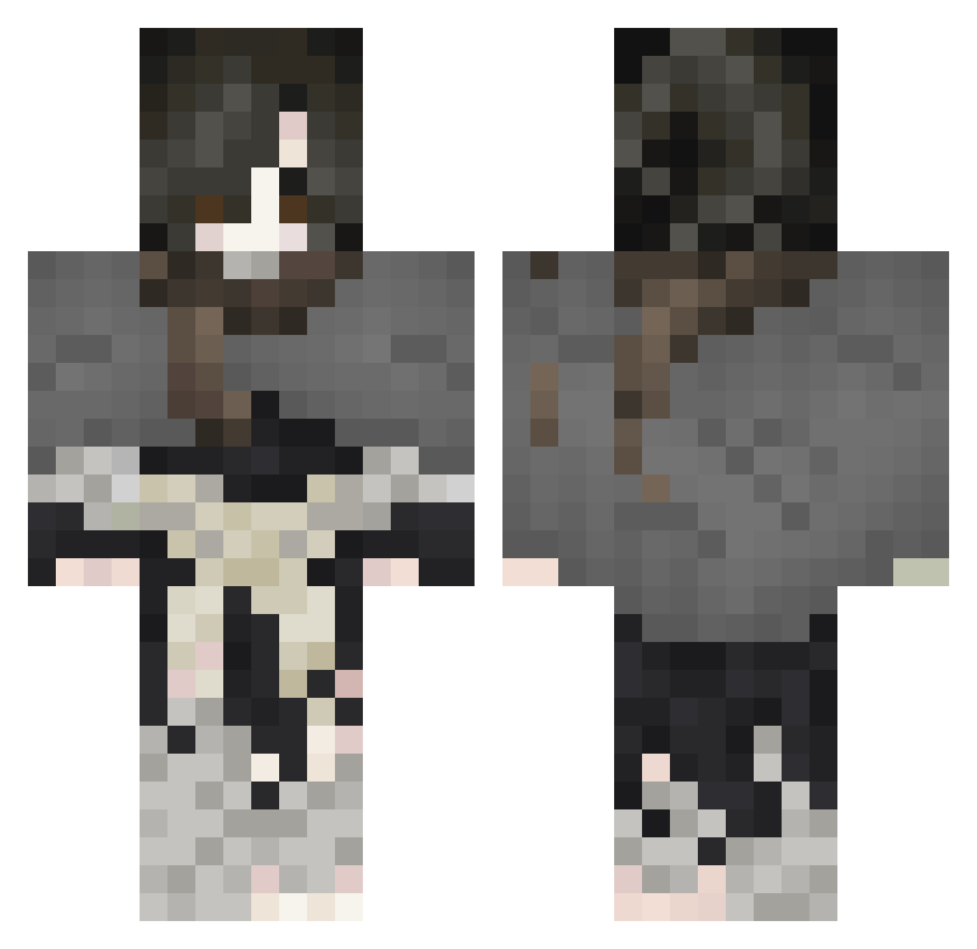 MrDiegoBrando Minecraft skin, front and back view