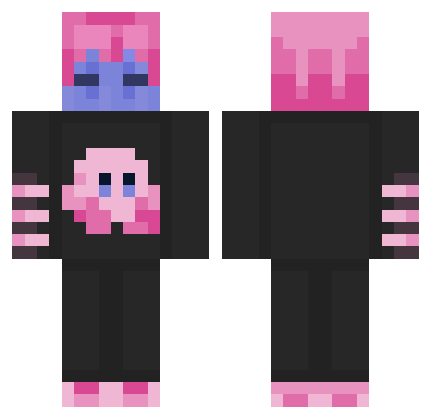 Tavoem Minecraft skin, front and back view