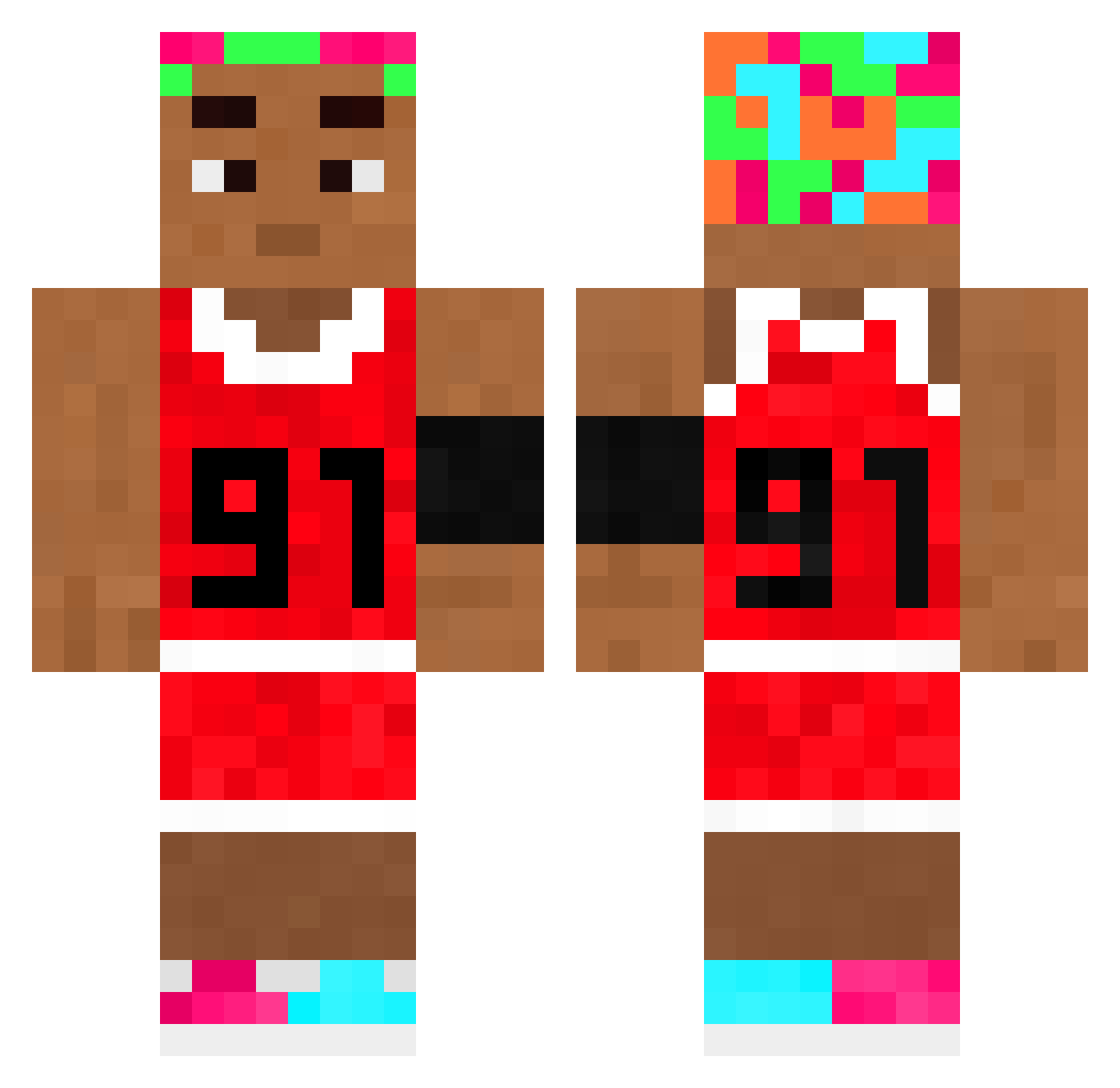 Inciteful_Igloo Minecraft skin, front and back view