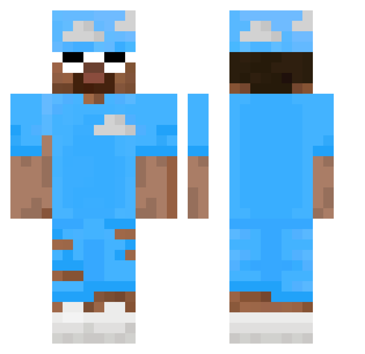 p3_Bartek Minecraft skin, front and back view