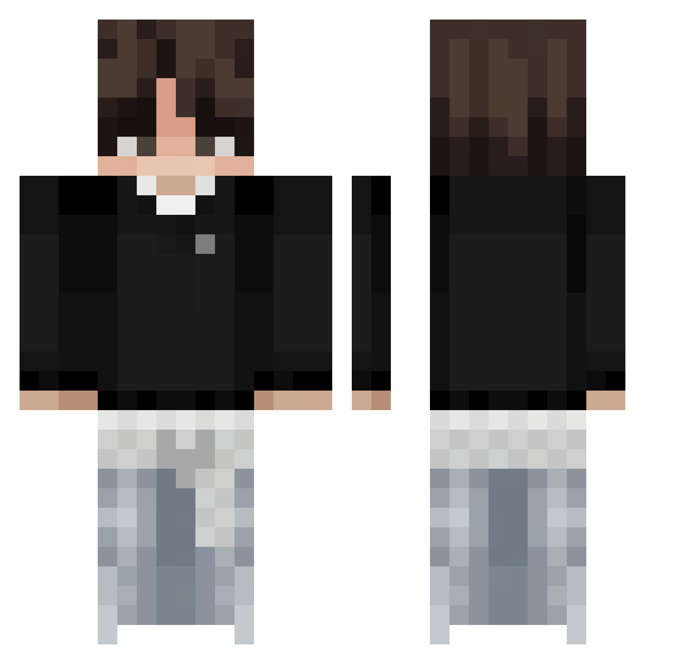 SmilingGrain Minecraft skin, front and back view