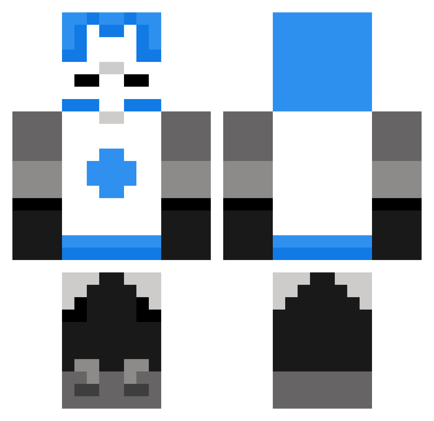 hiyoman5 Minecraft skin, front and back view