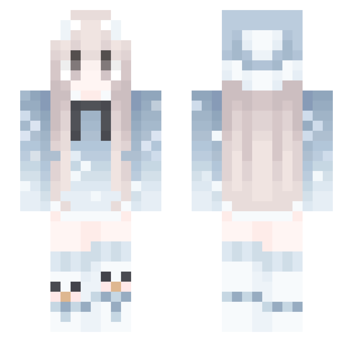 Bulles_bleues Minecraft skin, front and back view