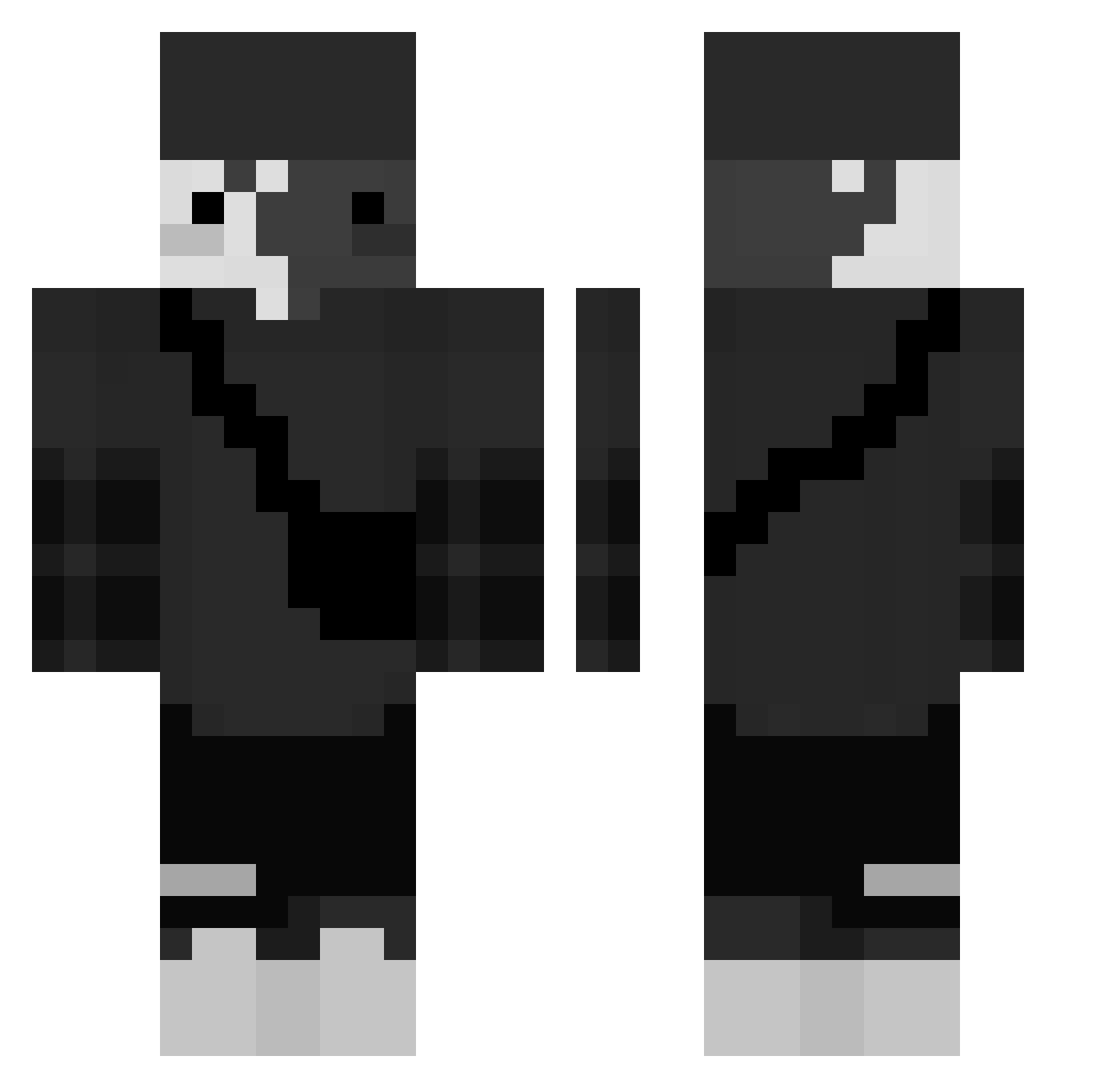 WolfsbigMOM Minecraft skin, front and back view