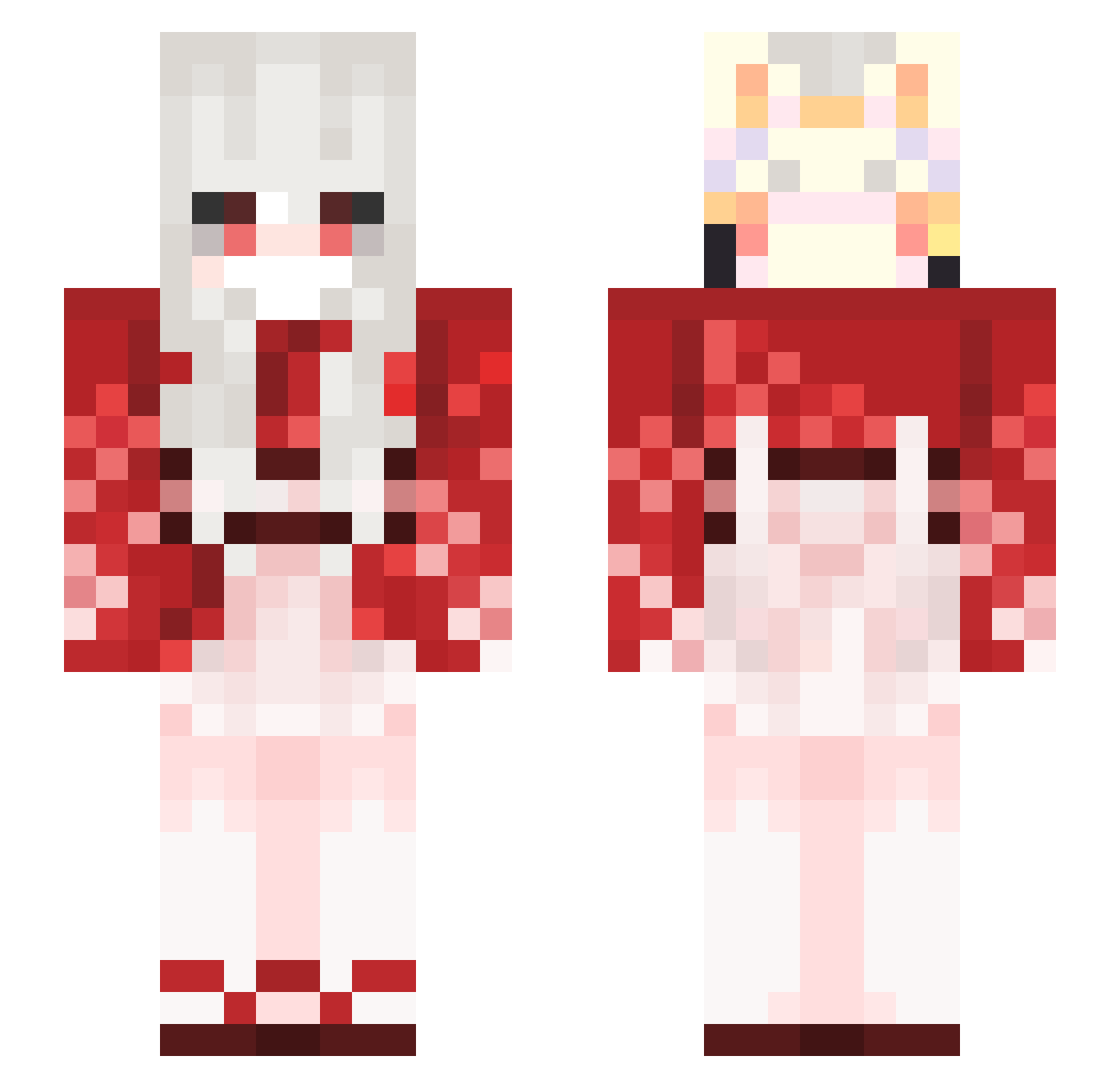 INoName Minecraft skin, front and back view