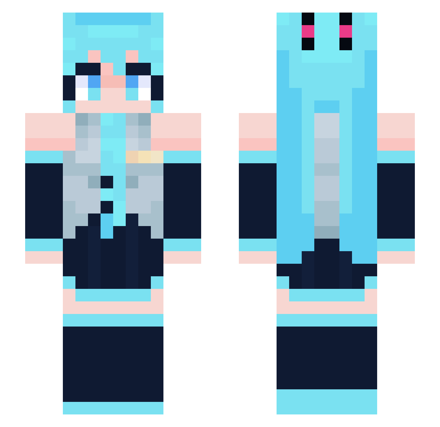 Eagle4678 Minecraft skin, front and back view
